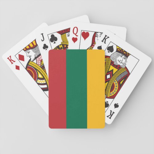 Lithuania Lithuanian Flag Poker Cards