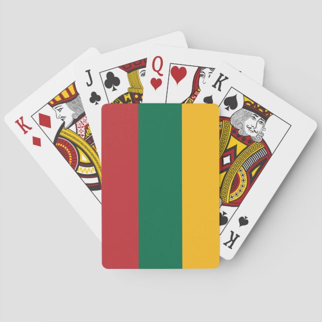 Lithuania (Lithuanian) Flag Poker Cards (Back)