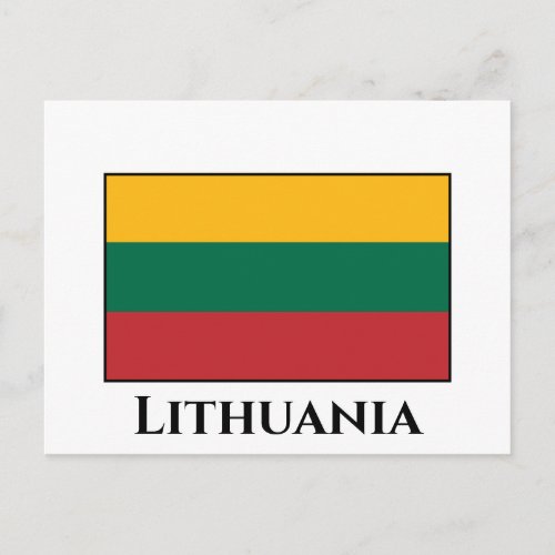 Lithuania Lithuanian Flag Postcard