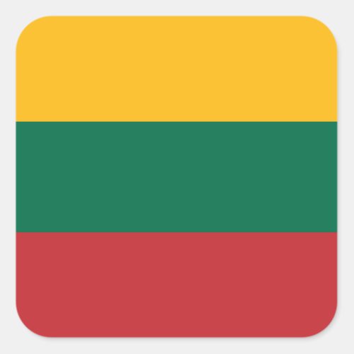 Lithuania Lithuanian Flag Square Sticker