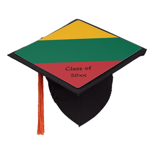 Lithuania & Lithuanian Flag - Students /University Graduation Cap Topper (Angled)