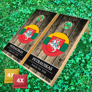 Lithuania & Lithuanian Flag Wood / Family fun Cornhole Set