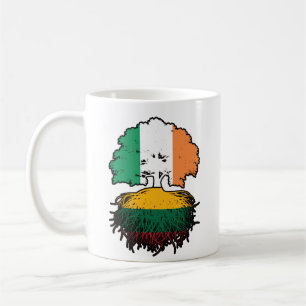 Lithuania Lithuanian Irish Ireland Tree Roots Flag Coffee Mug