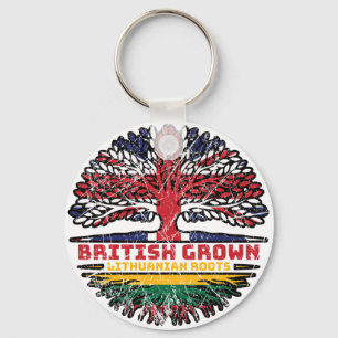 Lithuania Lithuanian Uk United Kingdom British Keychain