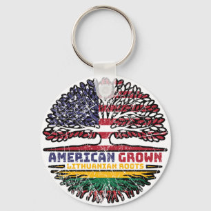 Lithuania Lithuanian US American USA United States Keychain