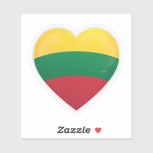 Lithuania Love Icon Sticker (Sheet)