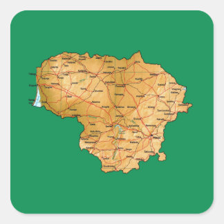 Lithuania Map Sticker