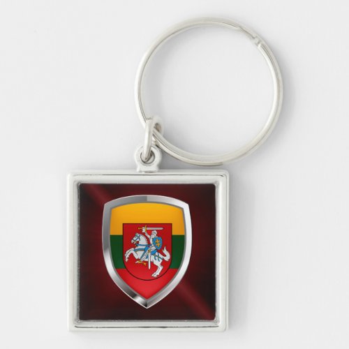 Lithuania Metallic Emblem Keychain