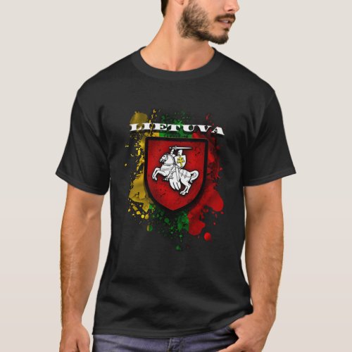 Lithuania National Attributes Flag And Vytis T_Shirt