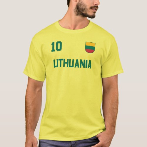 Lithuania National Football Team Soccer Retro T_Shirt