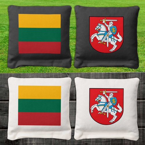 Lithuania patriotic bags Lithuanian Flag Cornhole Bags