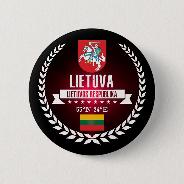 Lithuania Pinback Button (Front)