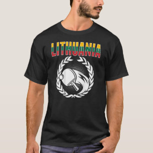 Lithuania Ping Pong Lithuanian Table Tennis Suppo T-Shirt