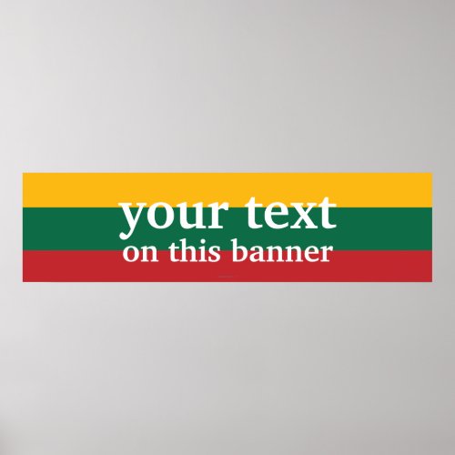 Lithuania Plain Flag Poster