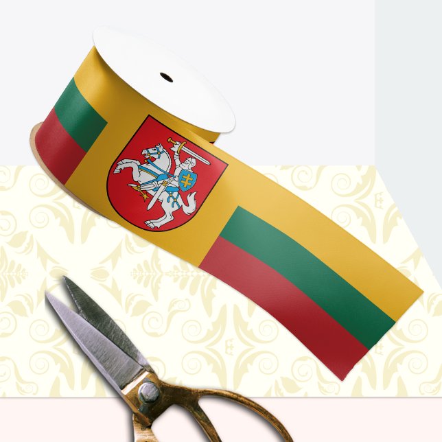 Lithuania Ribbon, Emblem, patriot, Lithuanian Flag Satin Ribbon (Creator Uploaded)