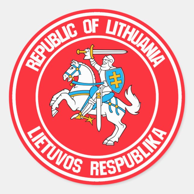 Lithuania Round Emblem Classic Round Sticker (Front)