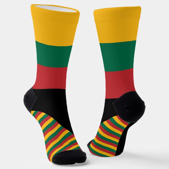 Lithuania Socks, Lithuanian flag colours / sports Socks (Angled)