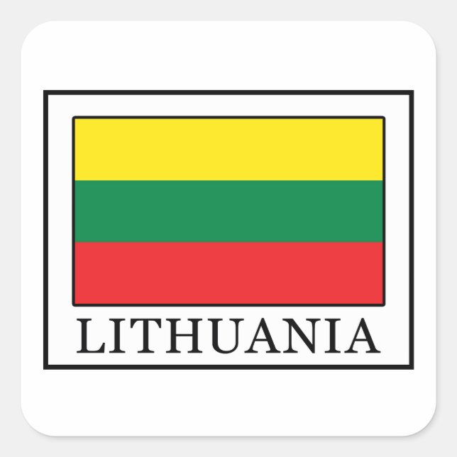 Lithuania Square Sticker (Front)