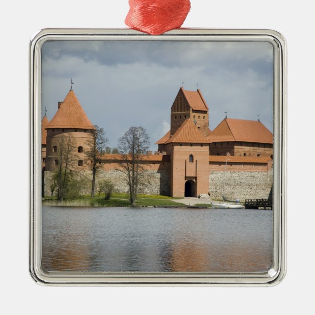 Lithuania, Trakai. Island Castle 2 Metal Ornament (Front)