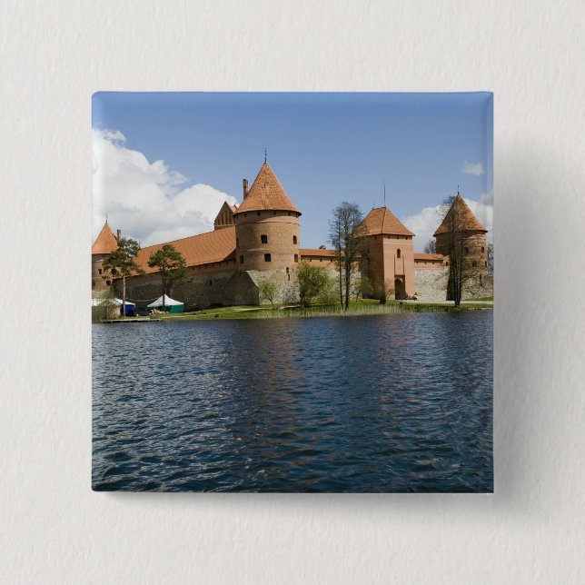 Lithuania, Trakai. Island Castle 3 Pinback Button (Front)