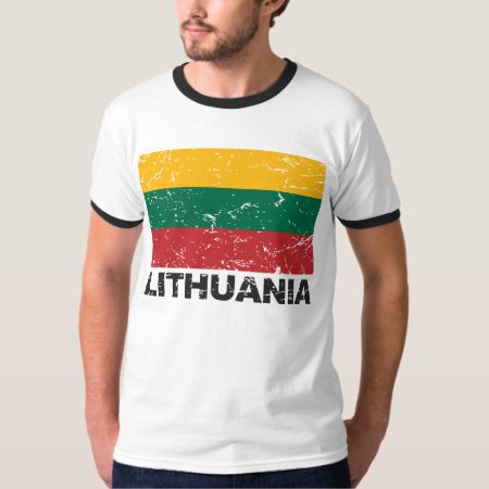 Lithuania Vintage Flag T-shirt