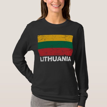 Lithuania Vintage Flag T-shirt