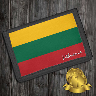 Lithuania wallet, Lithuanian Flag patriot /sports Tri-fold Wallet