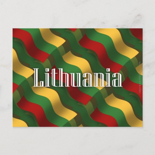 Lithuania Waving Flag Postcard