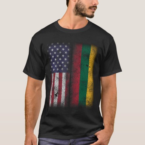 Lithuanian American Flag _ Lithuania Lietuva T_Shirt