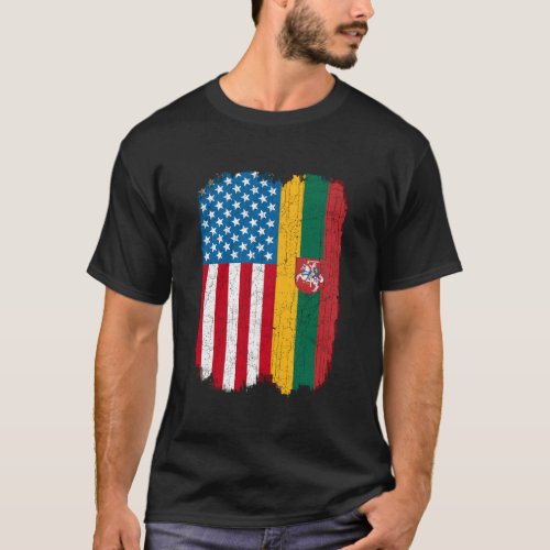 Lithuanian American Flag Lithuania T_Shirt