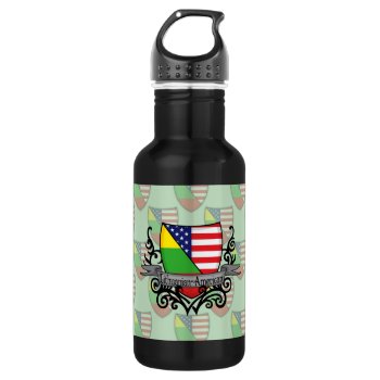Lithuanian-american Shield Flag Stainless Steel Water Bottle by representshop at Zazzle
