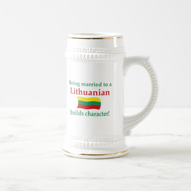 Lithuanian Builds Character Beer Stein (Right)