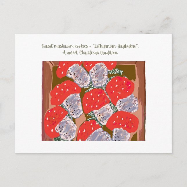 Lithuanian Christmas Traditions Holiday Postcard (Front)