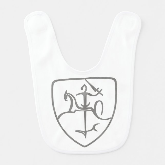 Lithuanian Coat of Arms Vytis Baby Bib (Front)