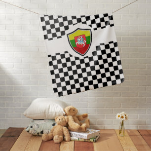 Lithuanian flag-coat arms baby blanket