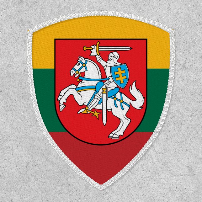 Lithuanian Flag & Coat of Arms, Flag of Lithuania Patch (Front)