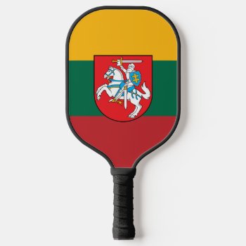 Lithuanian Flag-coat Of Arms Pickleball Paddle by Pir1900 at Zazzle