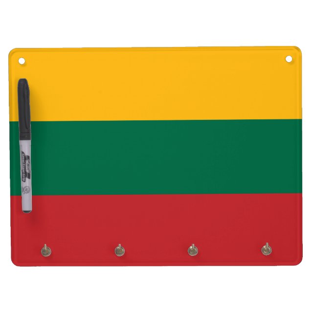 Lithuanian Flag Dry Erase Board With Keychain Holder (Front)