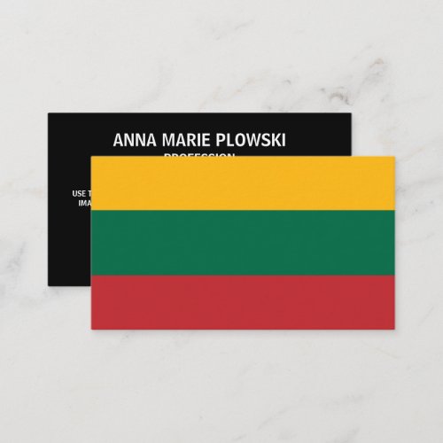 Lithuanian Flag Flag of Lithuania Business Card