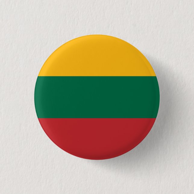 Lithuanian Flag, Flag of Lithuania Button (Front)
