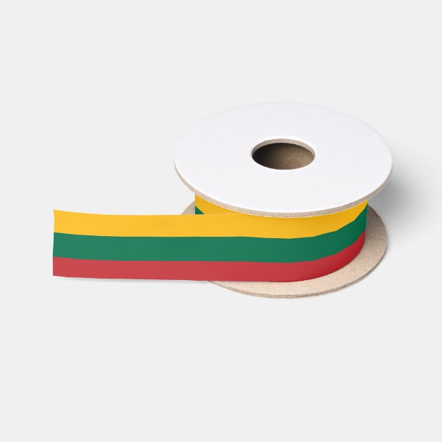 Lithuanian Flag & Lithuania travel, holiday/sports Satin Ribbon (Spool)