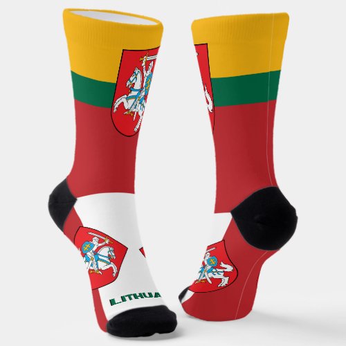 Lithuanian Flag Patriotic Sustainable Lithuania Socks