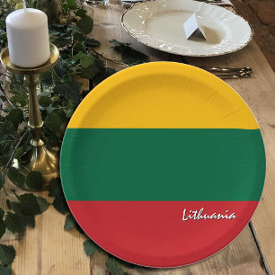 Lithuanian Flag plates, party, sports, Lithuania Paper Plates