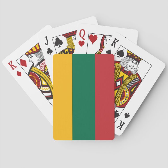 Lithuanian Flag Poker Cards (Back)