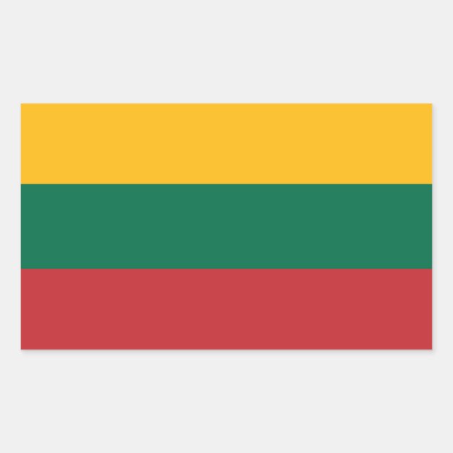 Lithuanian Flag Rectangular Sticker (Front)