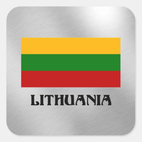 Lithuanian Flag Square Sticker