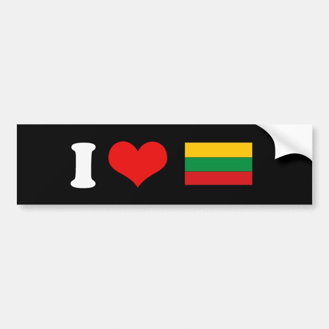 Lithuanian Flag T-shirts and Gifts Bumper Sticker (Front)