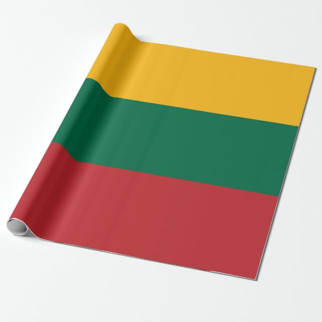 Lithuanian Flag Wrapping Paper (Unrolled)