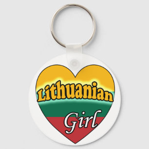 Lithuanian Girl Keychain