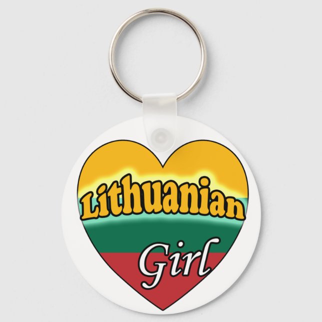 Lithuanian Girl Keychain (Front)